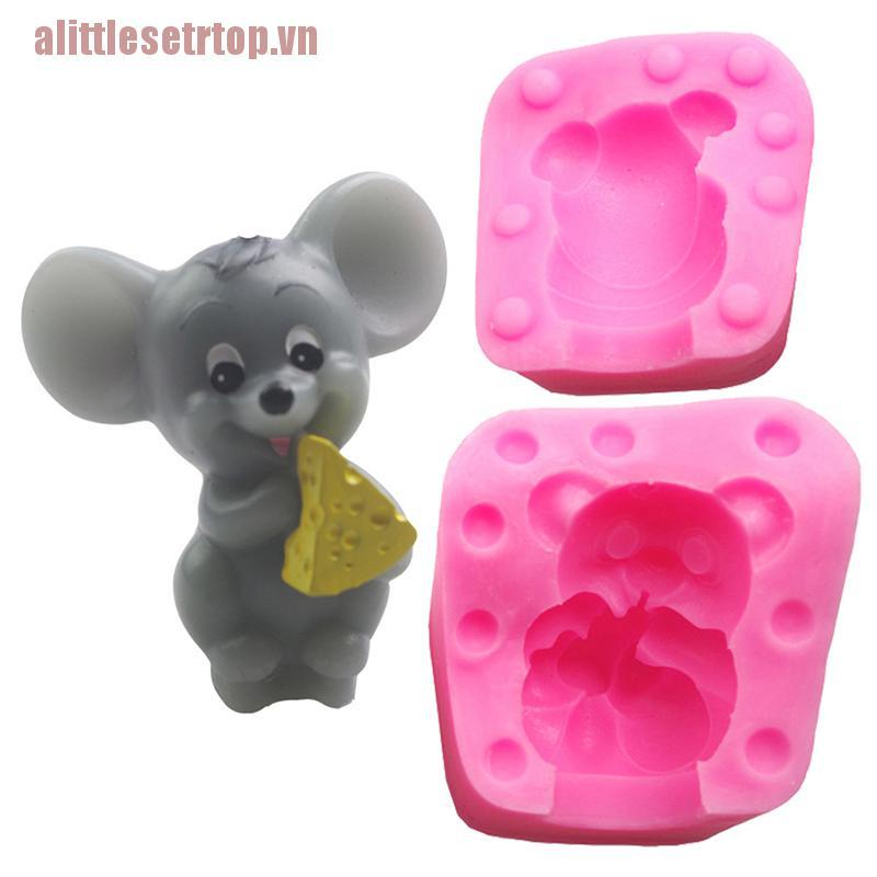 Khuôn Silicon Mềm Tạo Hình Chuột 3D Làm Xà Phòng / Bánh Kẹo