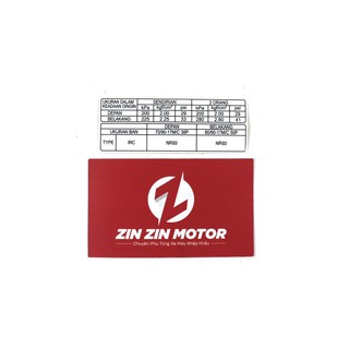 Tem Thông Số Dán Gắp Satria FI Raider FI