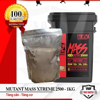 [Túi Zip 1KG] Sữa Tăng Cân Nhanh Mutant Mass Xtreme 2500 - 1Kg - Chính Hãng