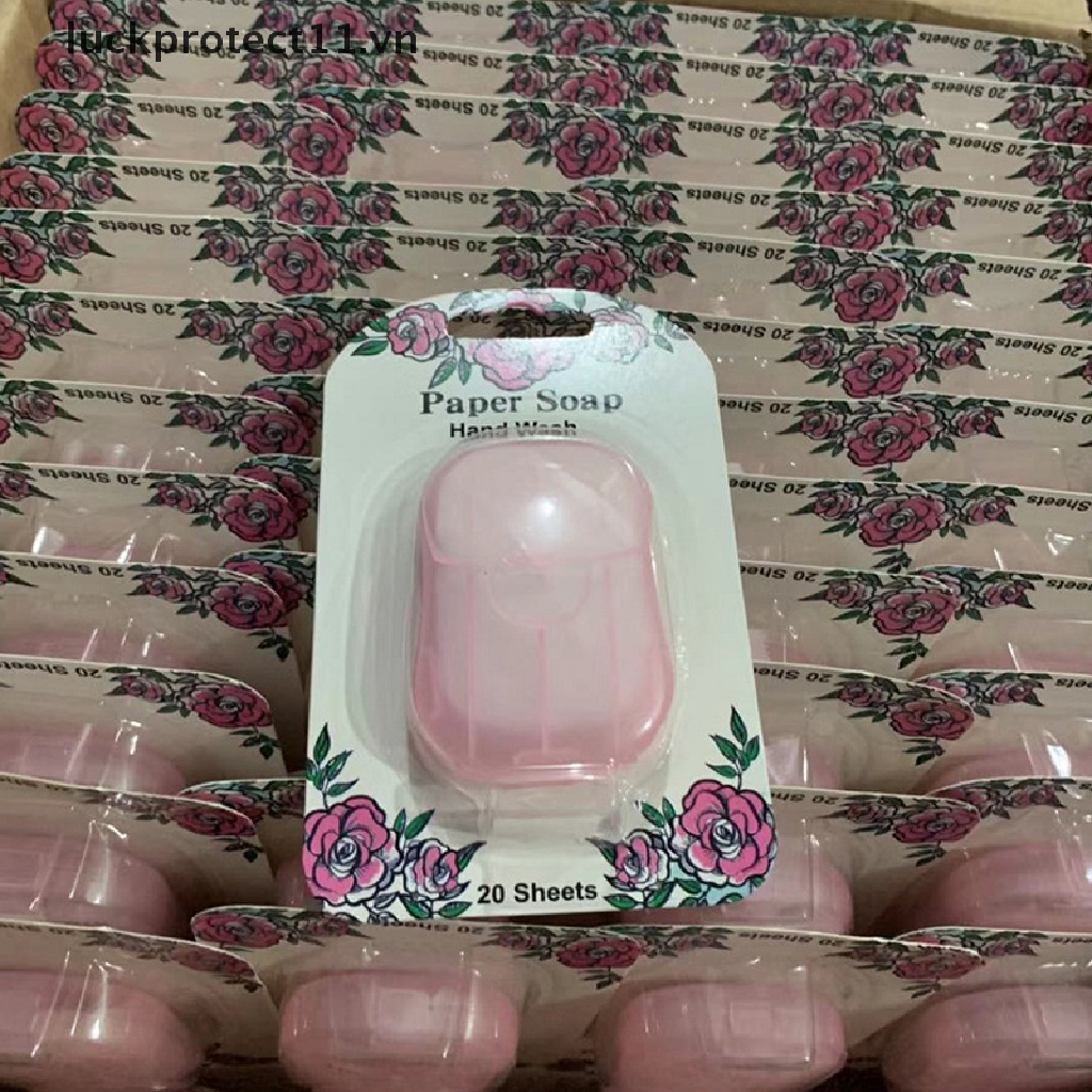 [Hàng mới về] Set 20 miếng giấy xà phòng linh động dùng một lần tiện dụng chất lượng