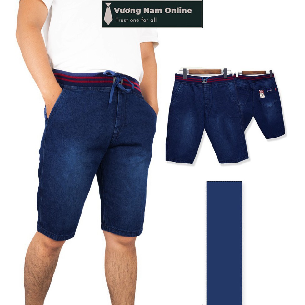 FGU Quần lửng nam jean lưng thun 64 AO33