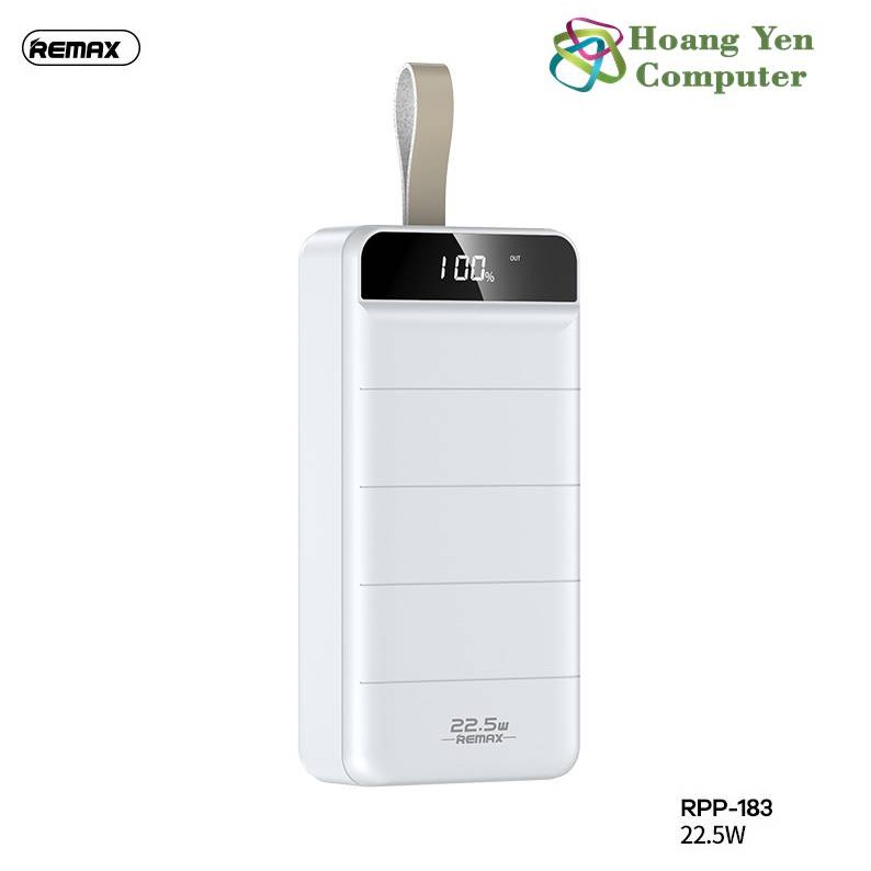 Sạc Dự Phòng Remax RPP-183 30000Mah (Sạc Nhanh QC3.0 18W, 22.5W, PD 18W, VOOC 2.0) - BH 1 Năm - Hoàng Yến Computer