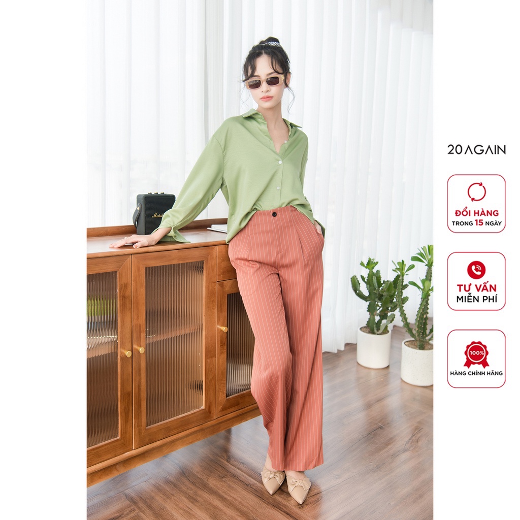 Áo sơ mi dài tay cổ đức 20Again, thiết kế độc đáo, sành điệu ASA2425