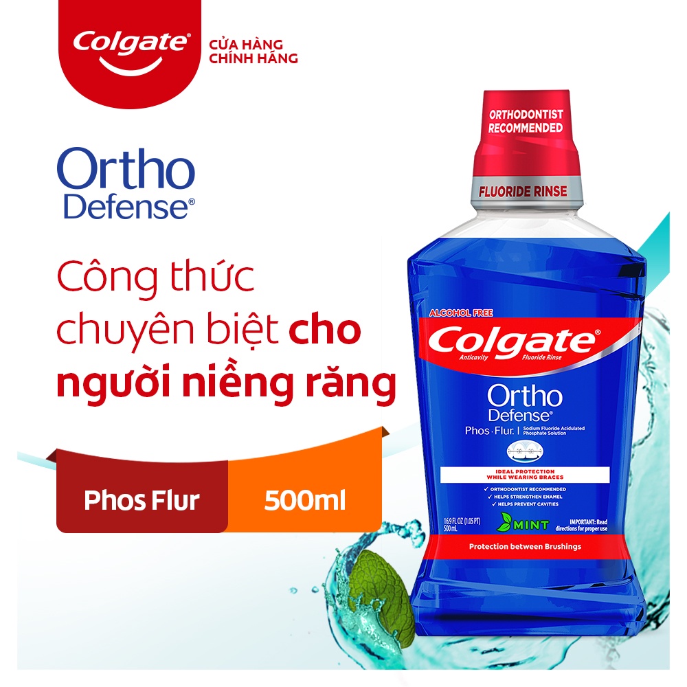 Nước súc miệng Colgate Ortho với công thức chuyên biệt cho người niềng răng 500ml