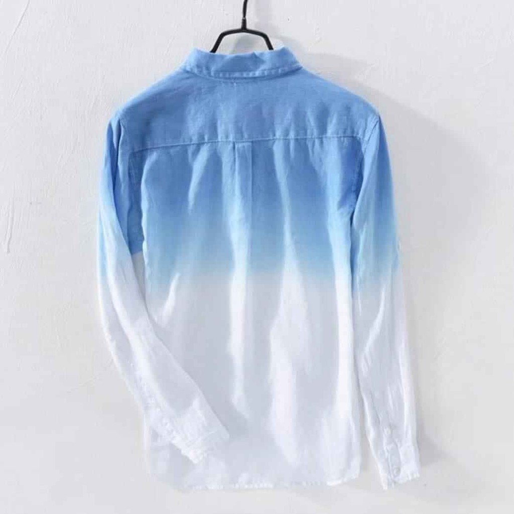 Được Kiểm Hàng Trước Áo sơ mi ombre xanh dương HÀNG SIÊU CẤP
