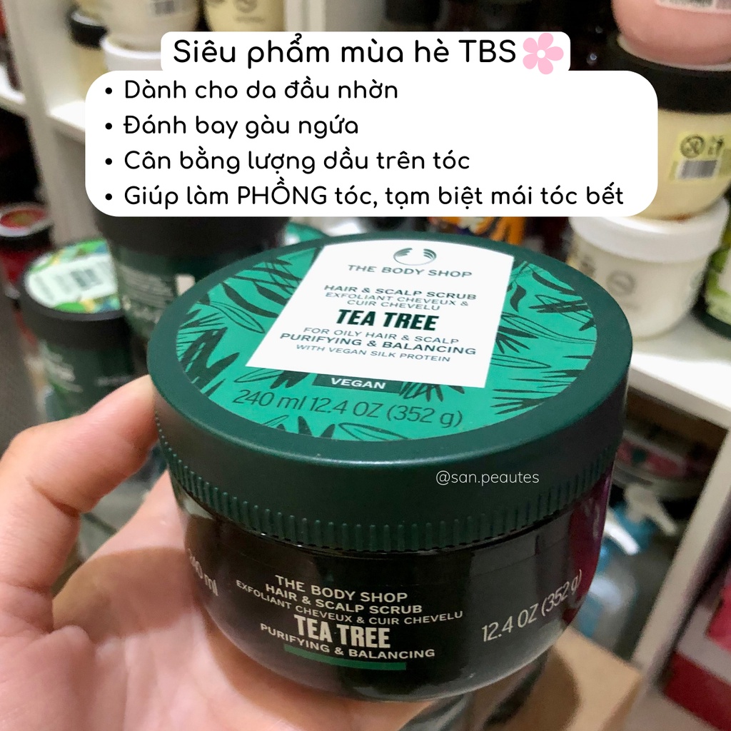 Dầu gội Tẩy tế bào chết da đầu The Body Shop Tea Tree Hair scrub