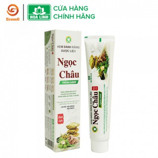 Kem đánh răng dược liệu Ngọc Châu trắng sáng 125g - Giúp răng trắng sáng , chắc khỏe tự nhiên - NC3