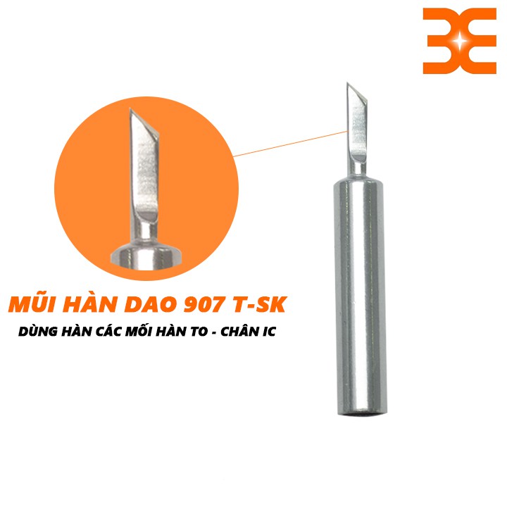 Tay Hàn 907 60W Có Điều Chỉnh Nhiệt Độ Thường + Phụ Kiện: Senser 907, Mũi hàn 907: T-K, T-Sk, T-I, T-2.TC - tay han 907