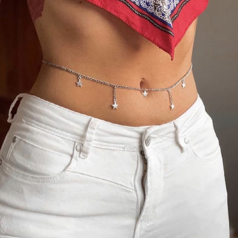 Chain thắt eo phụ kiện trang trí nổi bật vòng eo được sử dụng khi mặc áo croptop, bikini,..