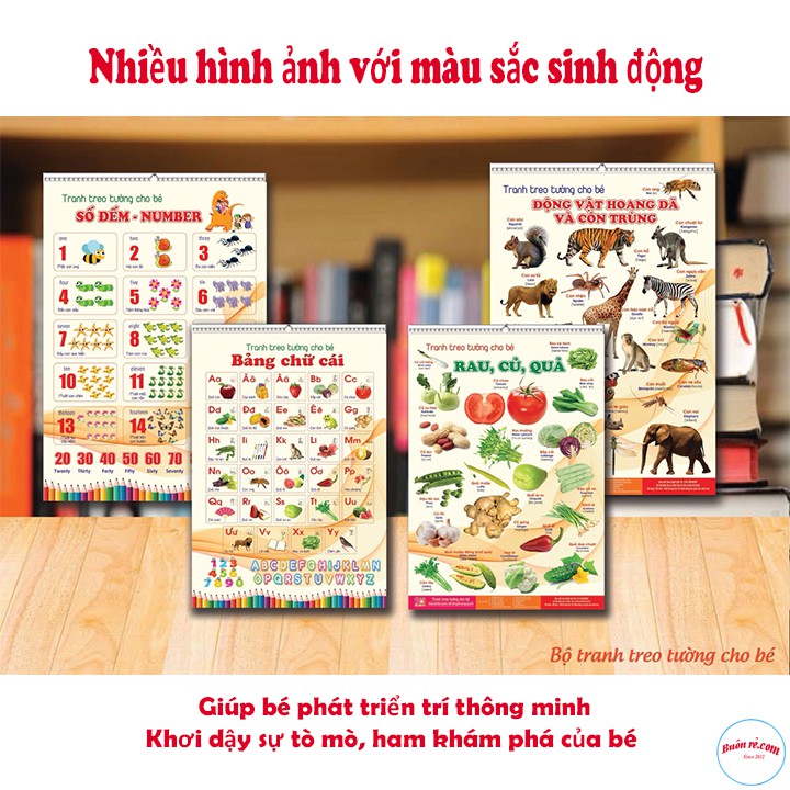 BỘ 6 TRANH TREO TƯỜNG CHO BÉ VỀ THẾ GIỚI XUNG QUANH 14 CHỦ ĐỀ - PHÁT TRIỂN TRÍ TUỆ - 00168