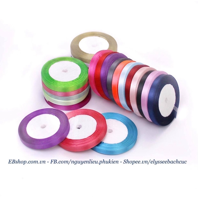 C235 RIBBON LỤA BẢN 1CM CUỘN 25M