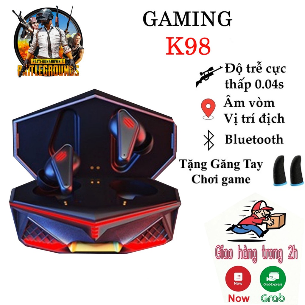 Tai nghe chơi game không dây bluetooth K98 Tai nghe chơi game bluetooth in-ear chống ồn độ trễ thấp
