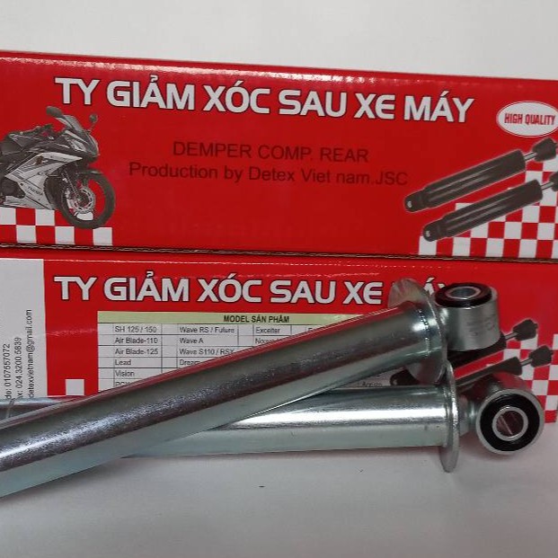 Ty giảm xóc sau Air Blade 125 chính hãng Detex - Ty phuộc sau xe máy Air Blade 125