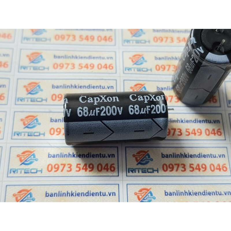 Tụ hóa 68uF 200V kích thước 13*25mm hàng chính hãng