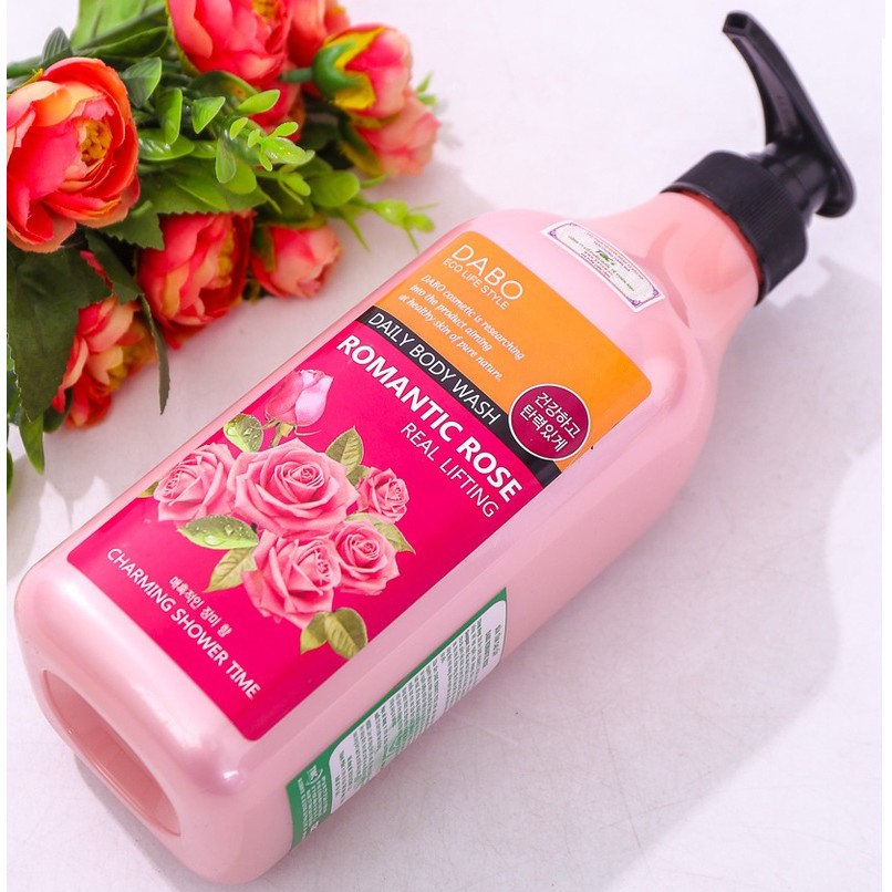 Sữa Tắm Hoa Hồng DABO ROMANTIC ROSE Hàn Quốc 750ml/Chai- Hàng chính hãng