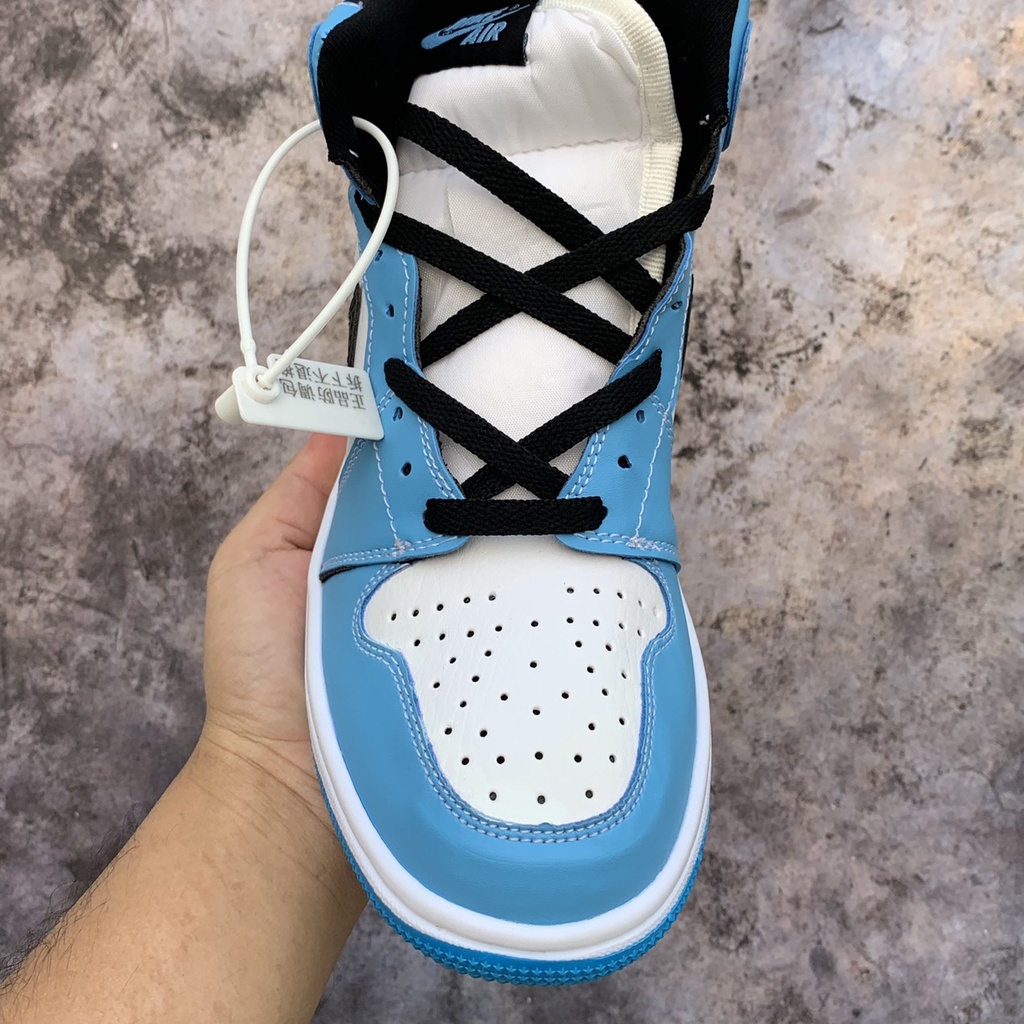 Giày sneaker jordan 1 xanh dương cao cổ , Giày thể thao JD1 high hot hit full box bill
