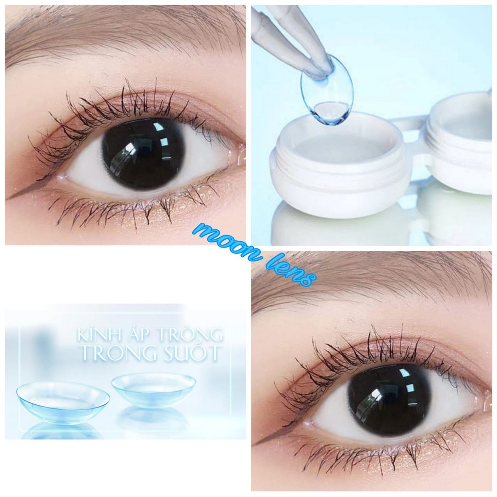 Lens-Kính áp tròng trong suốt (full độ cận từ 1-6 độ) sử dụng 12 tháng - Moon lens