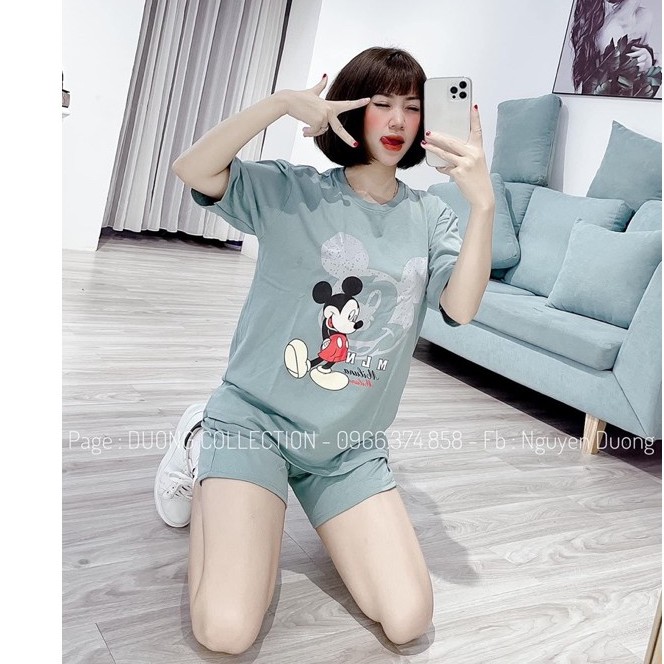 [Cotton 100%]Sét Bộ Mặc Nhà Nữ  Bộ Mickey