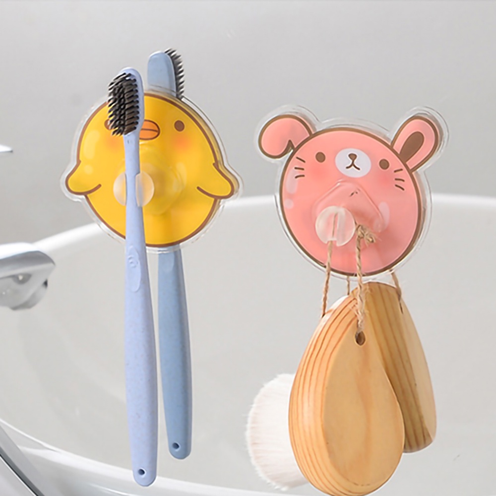 Móc treo bàn chải đánh răng dán tường, kệ để bàn chải đánh răng cute