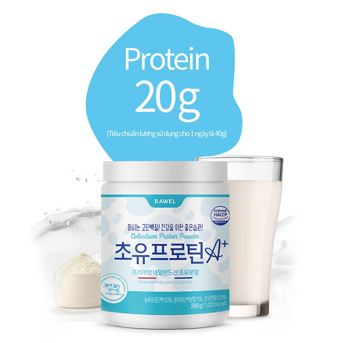 Bột Sữa Non Hà Lan Cao Cấp Rawel Colostrum Protein Powder A+ 280g GomiMall