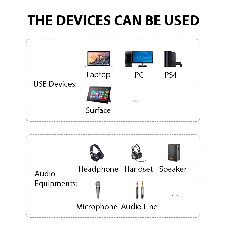 Cáp Chuyển USB ra Headphone và Microphone Jack 3.5mm  UGREEN 30724