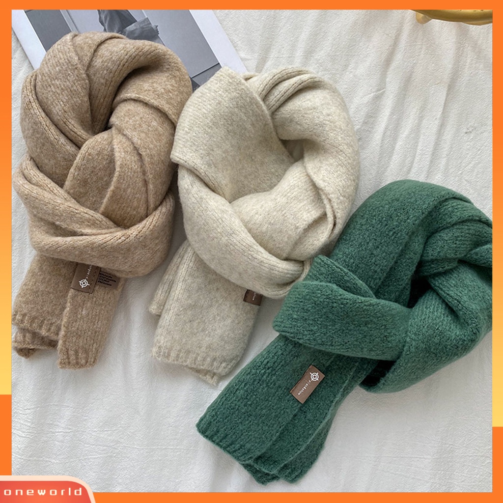 |Bộ Đồ Bơi Một Mảnh Dành Cho Nữ| Khăn Choàng Dệt Kim Dày Mềm Mại Màu Trơn Giữ Ấm Mùa Đông Phong Cách Hàn Quốc Cho Nam Nữ