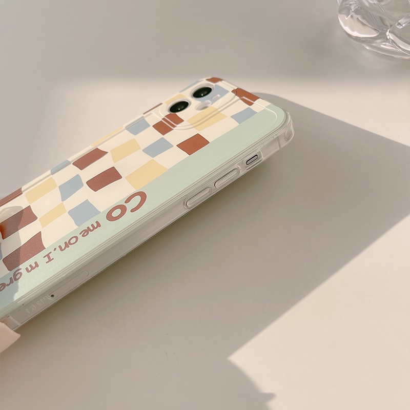 Ốp Điện Thoại Họa Tiết Kẻ Ô Cho IPhone 13promax 12 11 7Plus X XR XSMAX