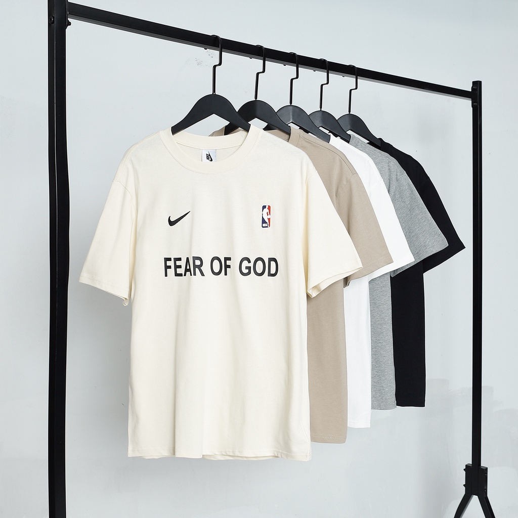 Áo Thun Tay Ngắn Chất Liệu Cotton In Chữ FEAR OF GOD Season 7