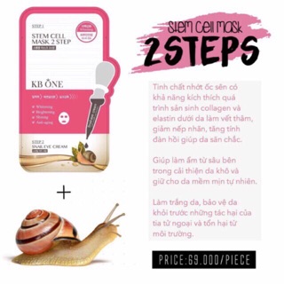 🐌🐌 Mặt Nạ Dưỡng Chất Ốc Sên Stem Cell Mask 2Step