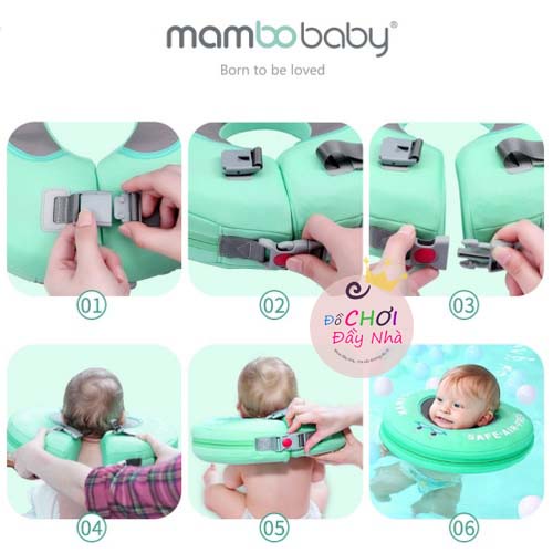 Phao cổ cho bé 0-6 tháng (Phao Mambobaby đặc- cao cấp)- Đồ chơi đầy nhà