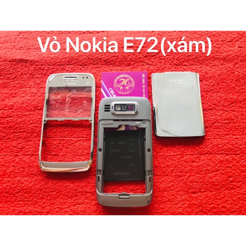 Vỏ Nokia E72(xám)