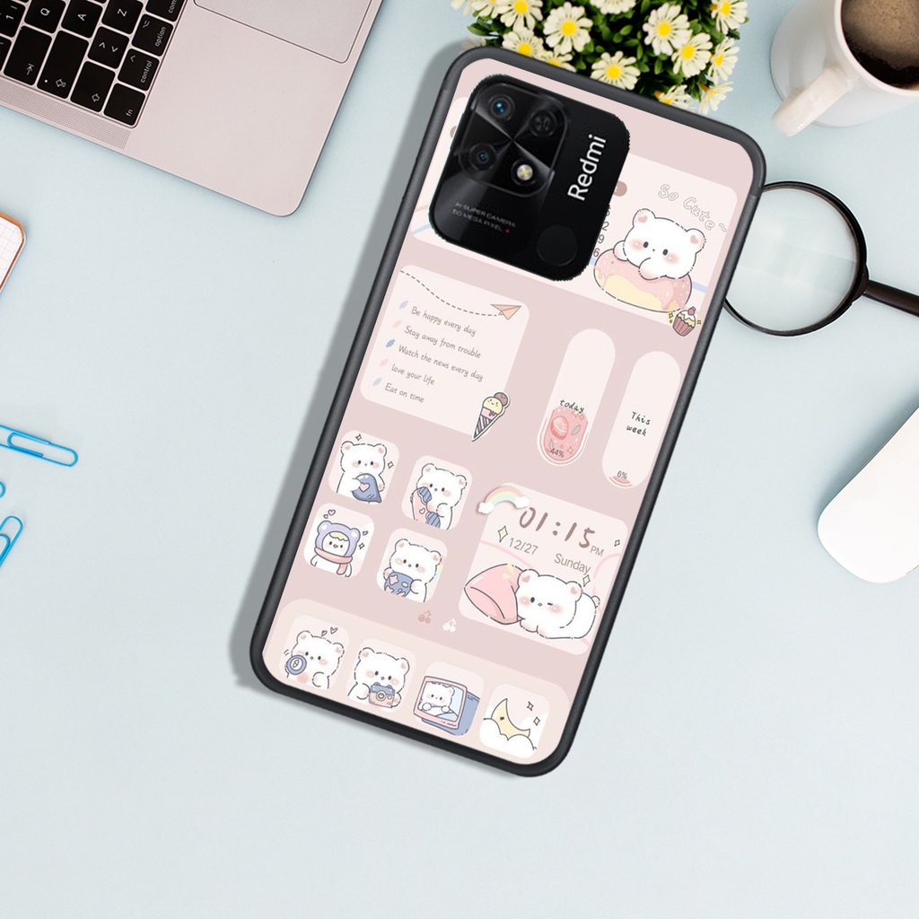 ỐP LƯNG REDMI 10A. IN HÌNH GẤU LOVELY ĐÁNG YÊU, ĐẸP.
