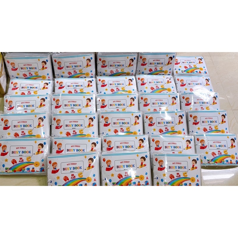 MY FIRST BUSY BOOK, Học liệu Tiếng anh 23 chủ đề, Bảng bận rộn Busy board, Từ vựng tiếng anh