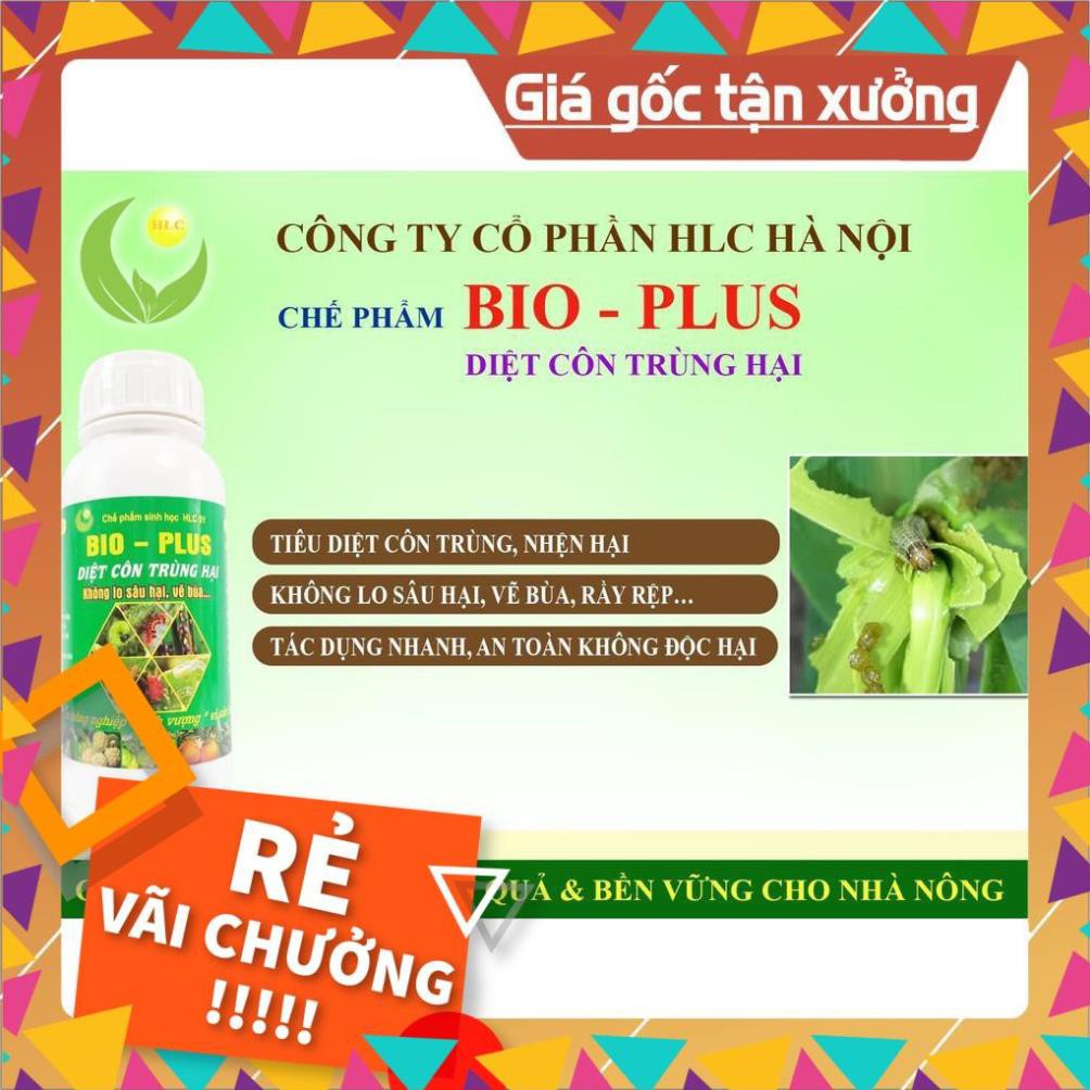 CHẾ PHẨM TRỪ SÂU SINH HỌC BIO PLUS HLC CHUYÊN DIỆT CÁC LOẠI SÂU VẼ BÙA, NHỆN ĐỎ, TRĨ, RẦY, RỆP,... CHO CÂY TRỒNG - 500ML