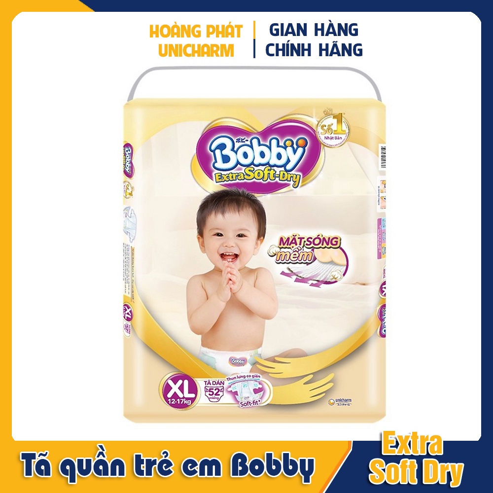 Tã quần trẻ em Bobby Extra Soft Dry M64/L56/XL50/XXL46