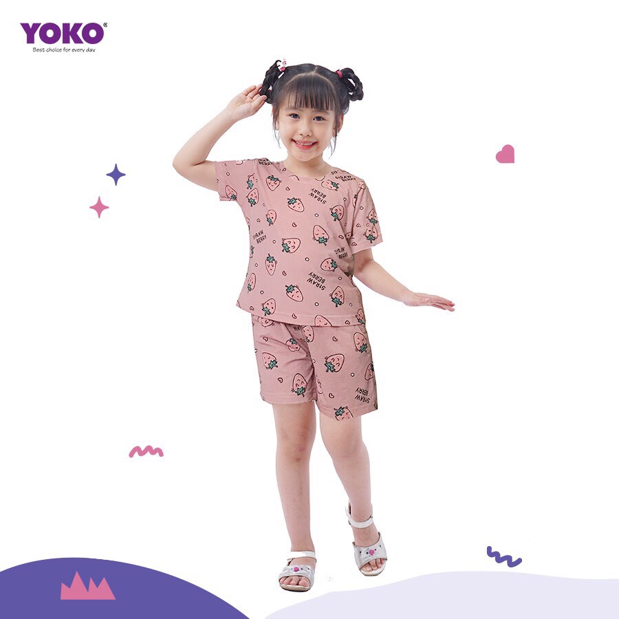 Bộ Quần Áo Thun Tay Ngắn Bé Gái (1-9 Tuổi) YOKO KID'S FASHION 21249G