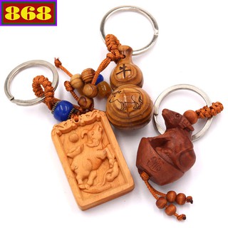Bộ 3 móc chìa khóa phong thủy 12 con giáp tuổi sửu bbms12