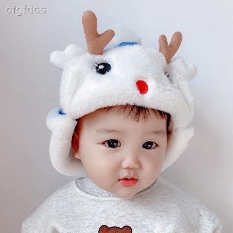 Mũ giữ ấm tai  đáng yêu dành cho bé🍒FREESHIP🍒 Mũ bịt tai giữ ấm hình tuần lộc siêu xinh