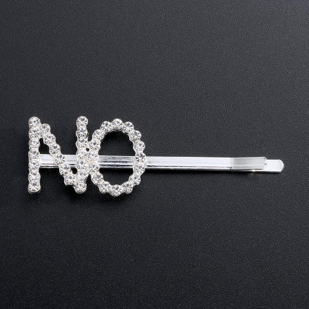 ESPO Trâm Cài Tóc Trang Trí Chữ Cái Đính Đá Lấp Lánh Cho Nữ