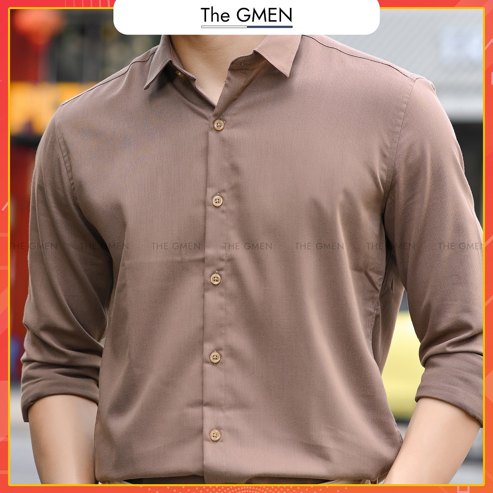 [Giảm 10% Mã SKMLTSM12] Áo sơ nam mi tay dài The GMEN Velour Shirt cotton nhung, thấm hút mồ hôi, chống nhăn. | BigBuy360 - bigbuy360.vn
