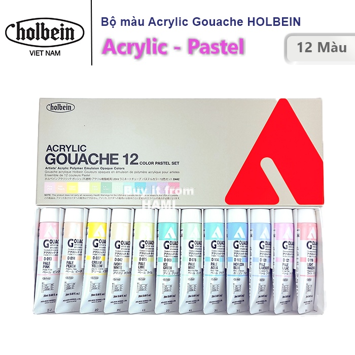 Màu Holbein Acrylic Gouache - PASTEL - 20ml