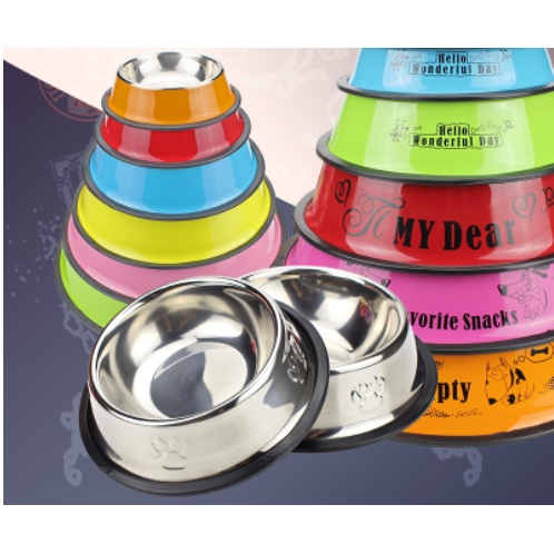 Bát ăn cho chó mèo, bát ăn inox bền dễ rửa cho thú cưng