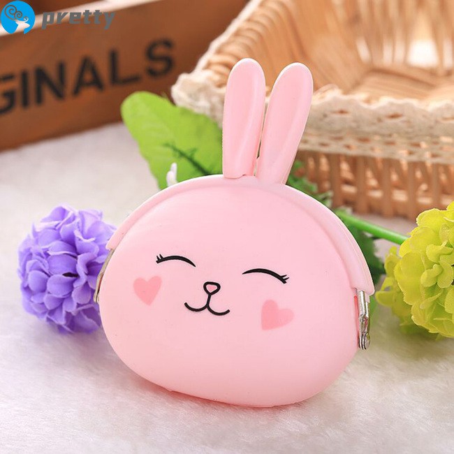 Ví đựng tiền xu khóa kéo hình thỏ dễ thương