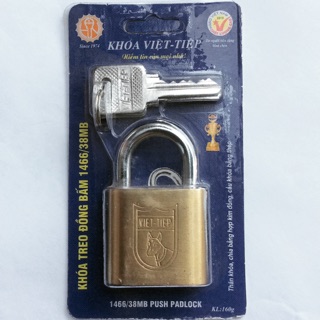 Khoá Việt Tiệp đồng bấm cao 6,1cm ( 1466/38MB)