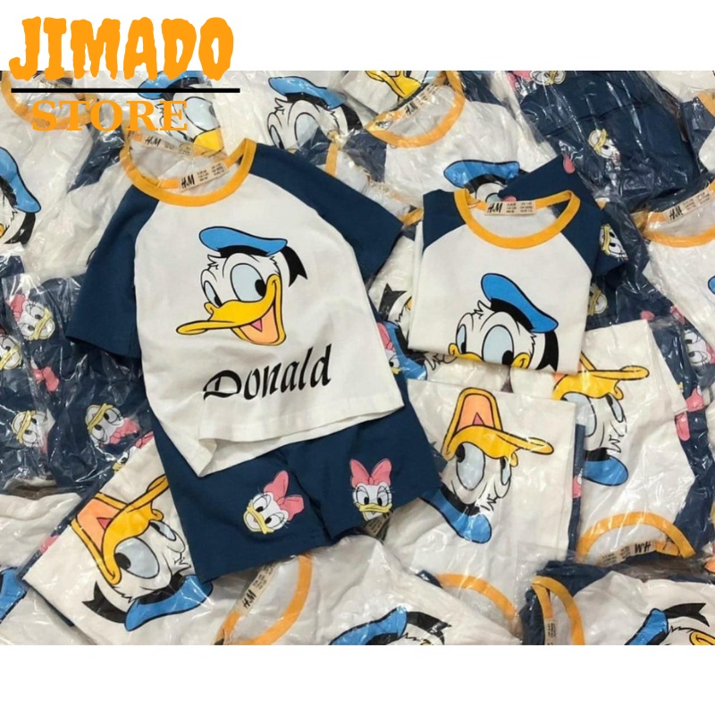 Đồ bộ bé trai bé gái Bộ đồ vịt Donal chất cotton 4 chiều JIMADO E2.060.100