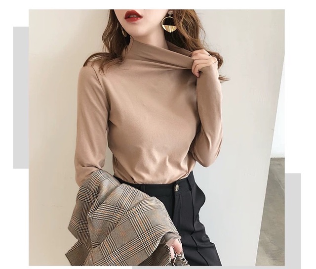 áo cotton giữ nhiệt lót bông mỏng cổ leo ĐANG SẴN