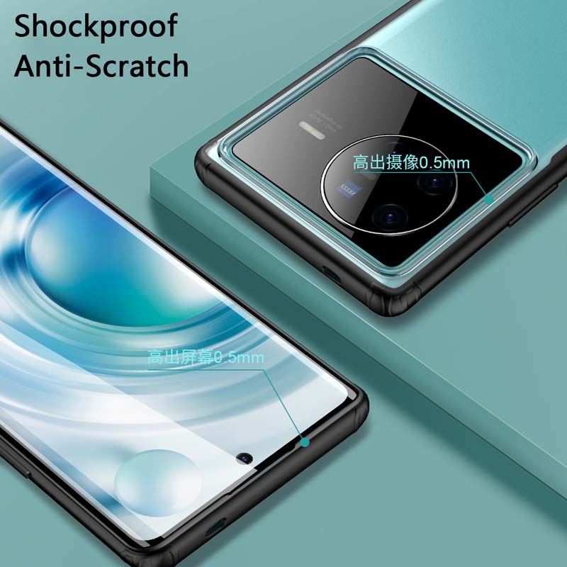 Ốp Điện Thoại PC Nhám Đơn Giản Chống Dấu Vân Tay Cho VIVO X80 X70 Pro Plus