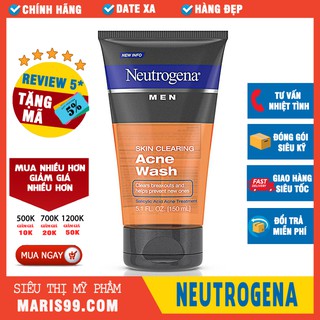 Sữa Rửa Mặt Cho Nam NEUTROGENA Men Skin Clearing Acne Wash (150ml) _Xchoice
