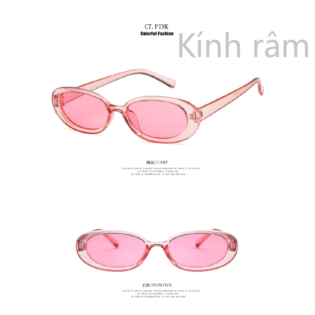  Oval Sunglasses Women Brand Designer Pink 2021 Vintage Retro Sun glasses Frame