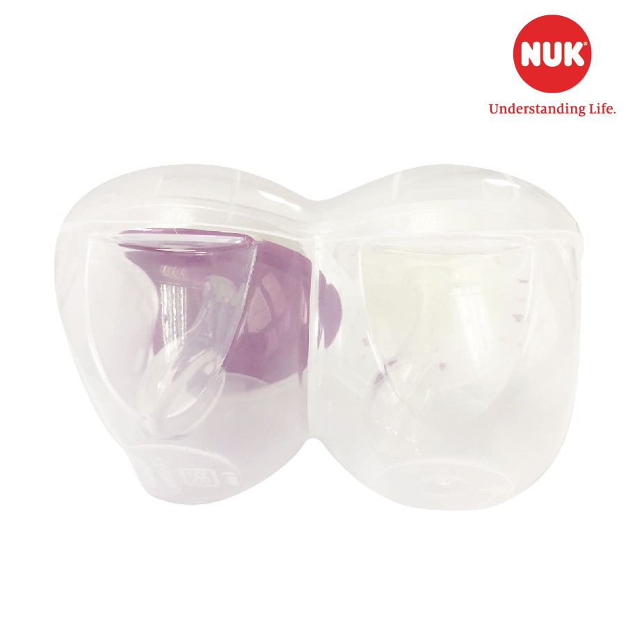 Ti giả NUK Sensitive Silicone (có hộp đựng) ty ngậm nguyên khối silicone đúc liền, an toàn tuyệt đối khi sử dụng